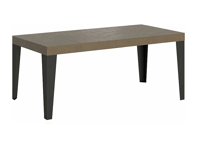 Stół rozkładany Flame Premium 120/224x90 cm w kolorze gołębiej szarości z nogami w kolorze antracytowym