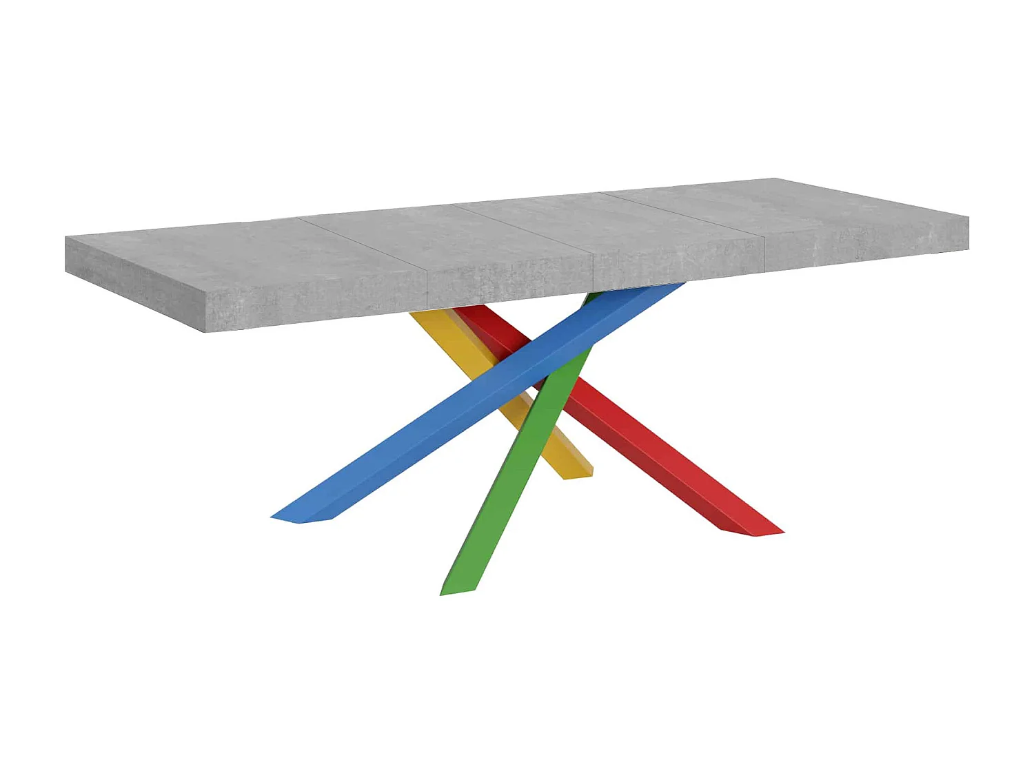 Extendable table 180/440x90 cm Volantis Premium cement multicolored legs 4/B