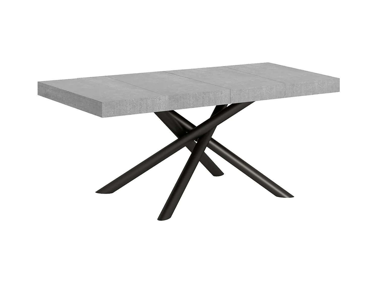 Tavolo allungabile 90x130/390 cm Famas Premium cemento telaio Antracite