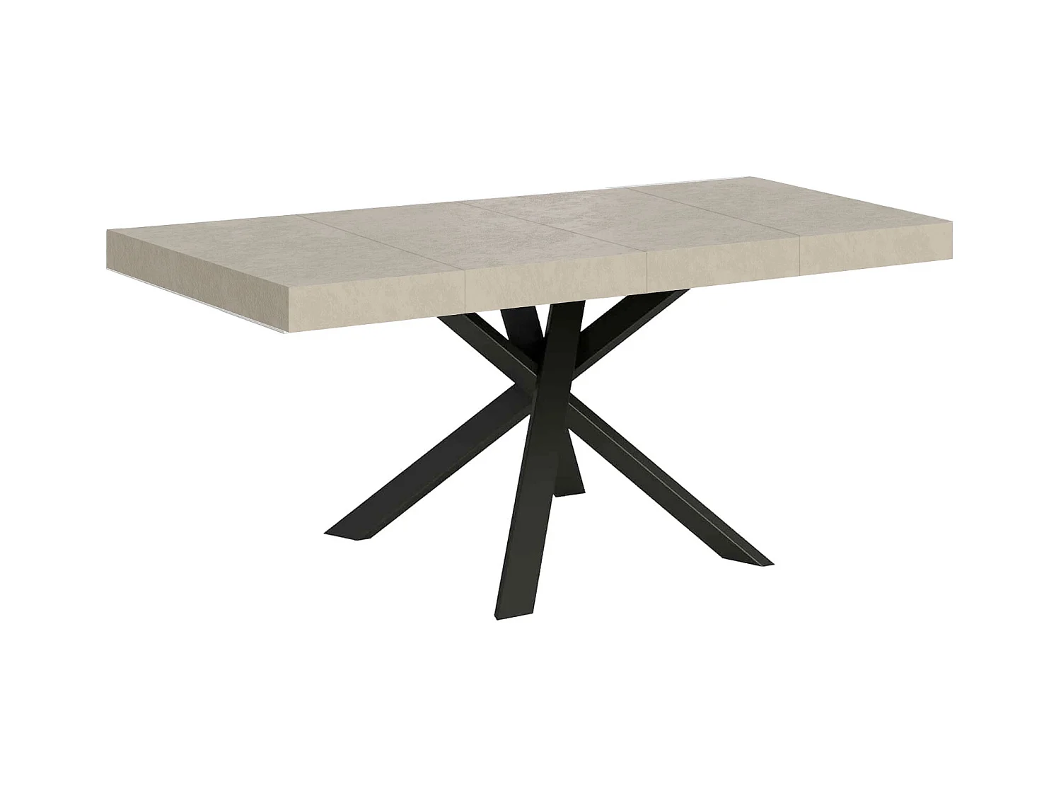 Uitschuifbare tafel 90/194x90 cm Clerk Premium kasjmier antraciet poten
