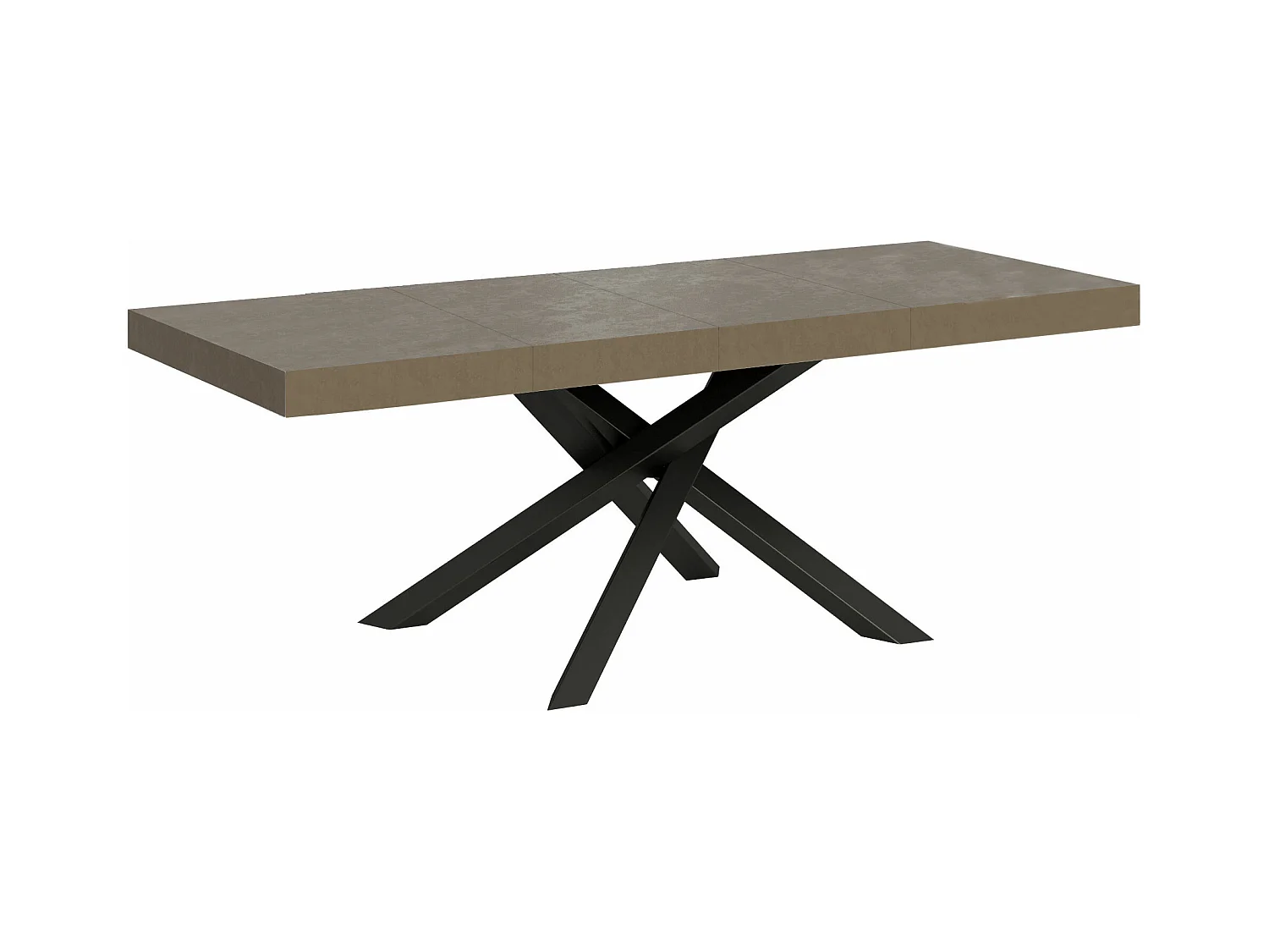 Ausziehtisch 160/420x90 cm Volantis Premium taubengrau anthrazit Beine
