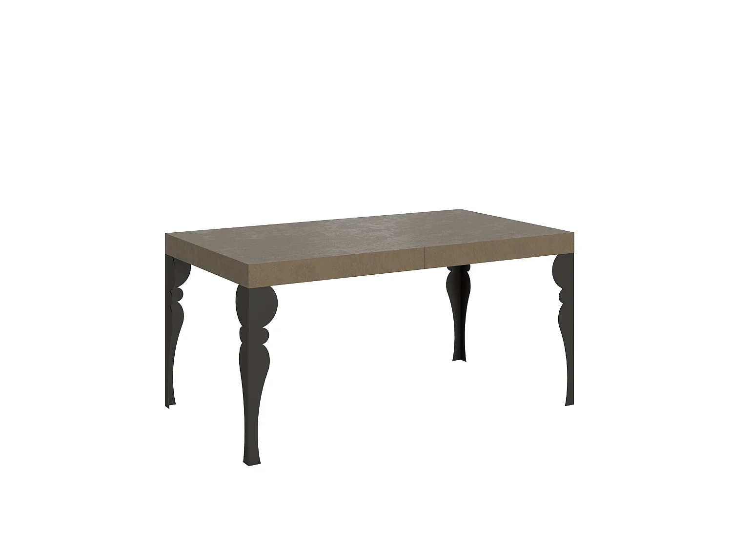 Paxon Premium 160/420x90 cm udtræksbord i duegrå med antracitgrå ben