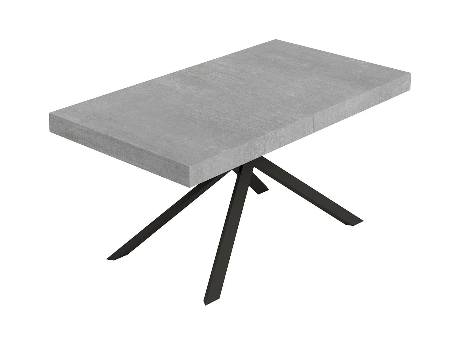 Niket uitschuifbare tafel 160/420x90 cm beton antraciet poten