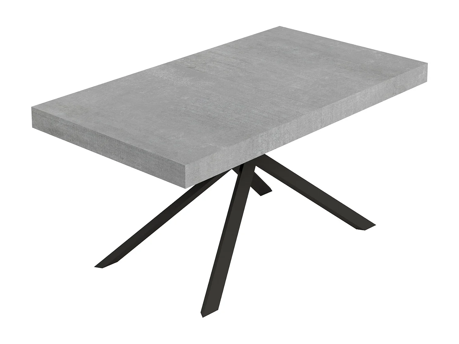 Itamoby Tavolo allungabile 90x160/420 cm Niket cemento gambe antracite