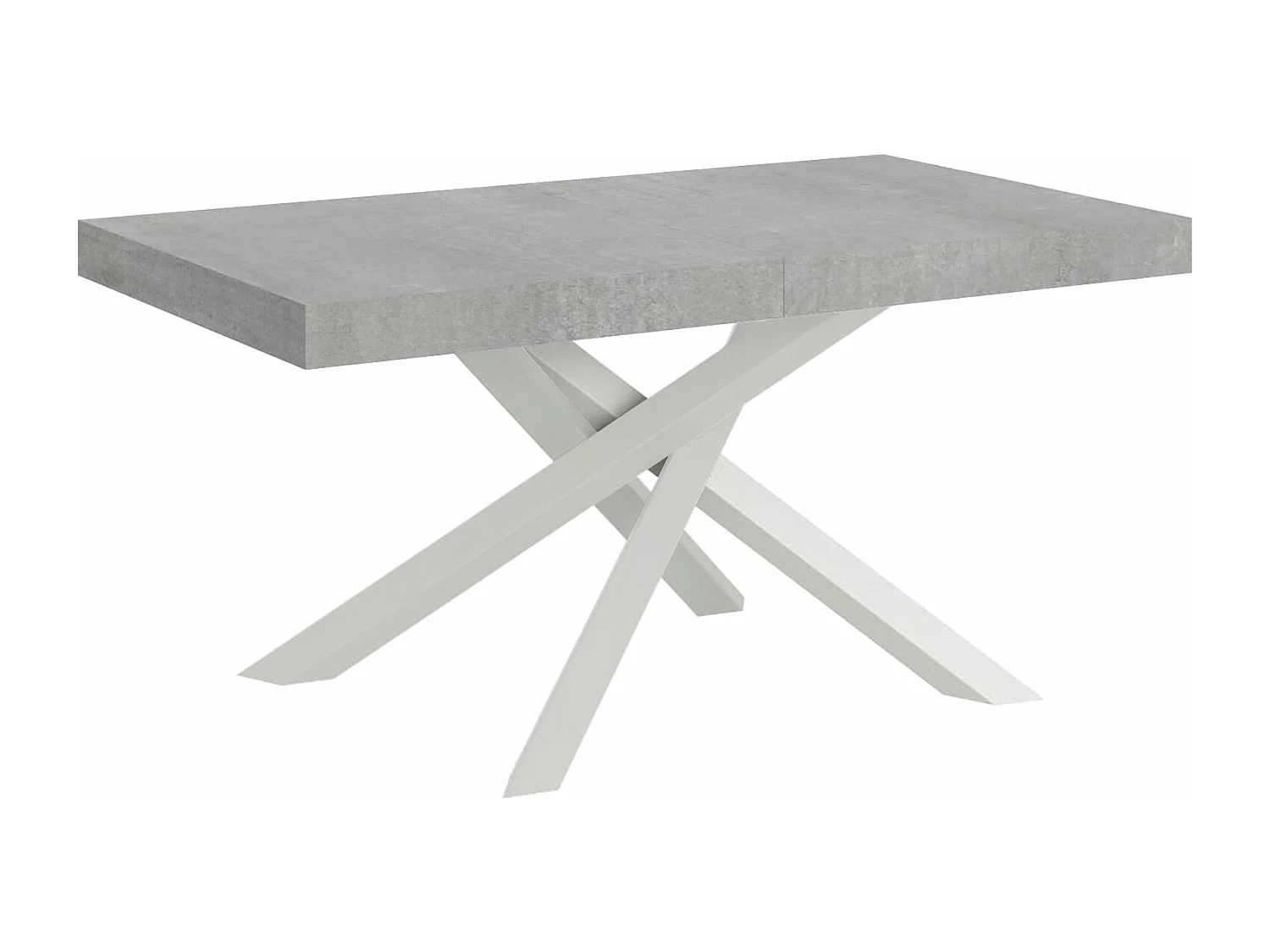 Stół rozkładany Volantis Premium 160/420x90 cm, nogi betonowe białe