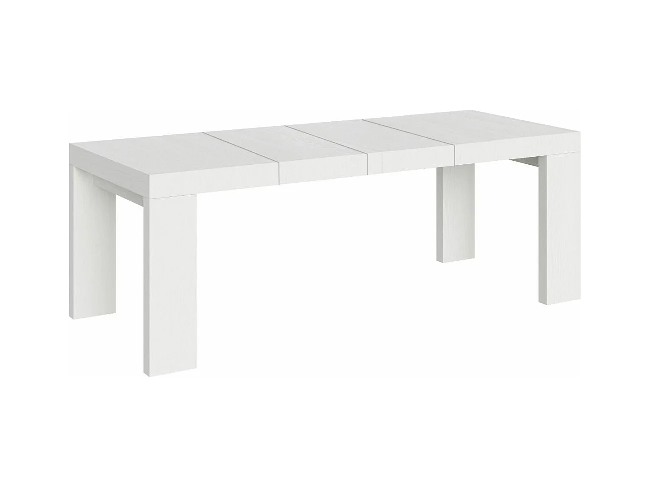 Roxell Premium Ausziehtisch 200/304x90 cm Esche weiß