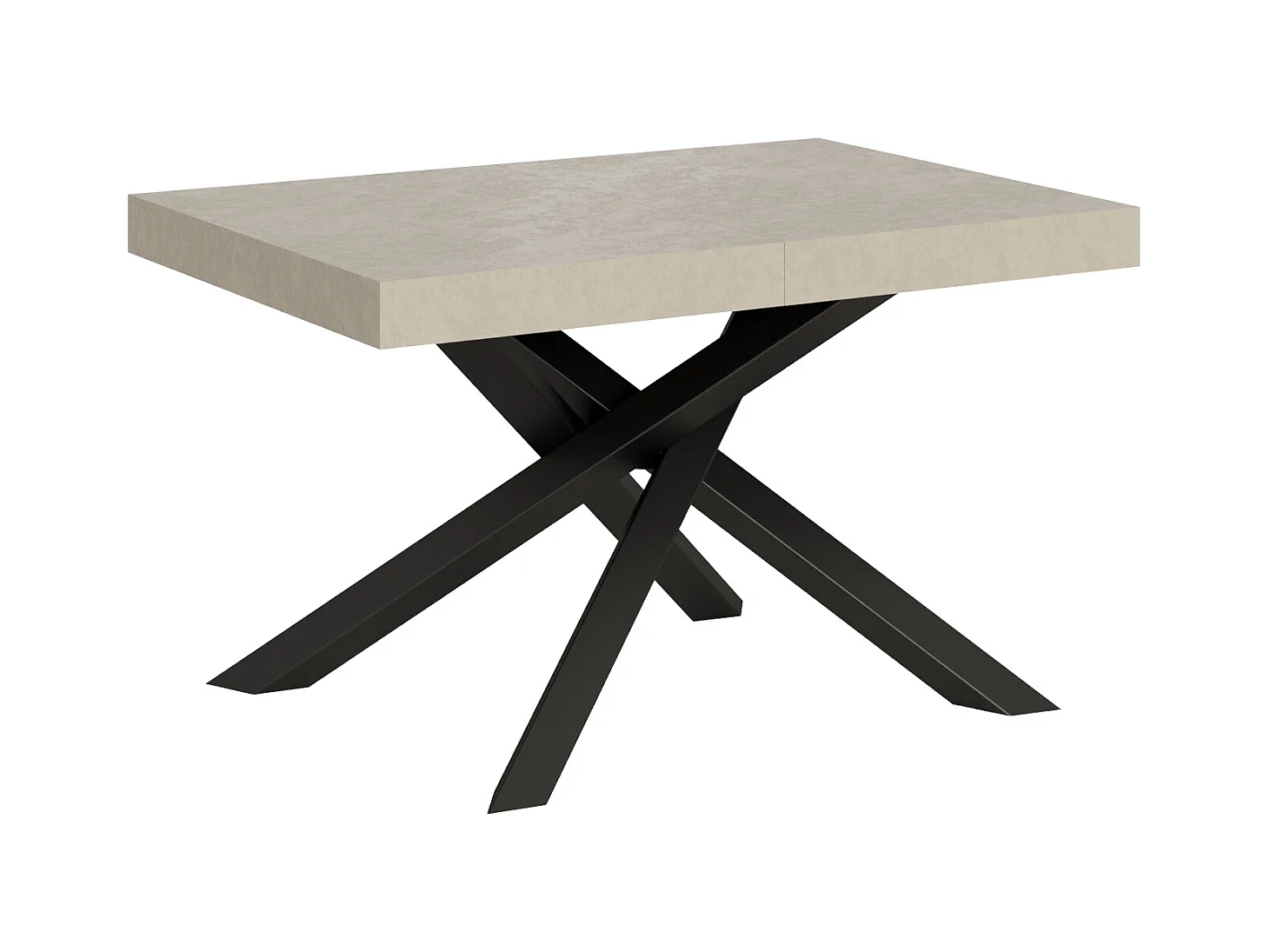 Ausziehtisch 140/400x90 cm Volantis Kaschmir Beine anthrazit