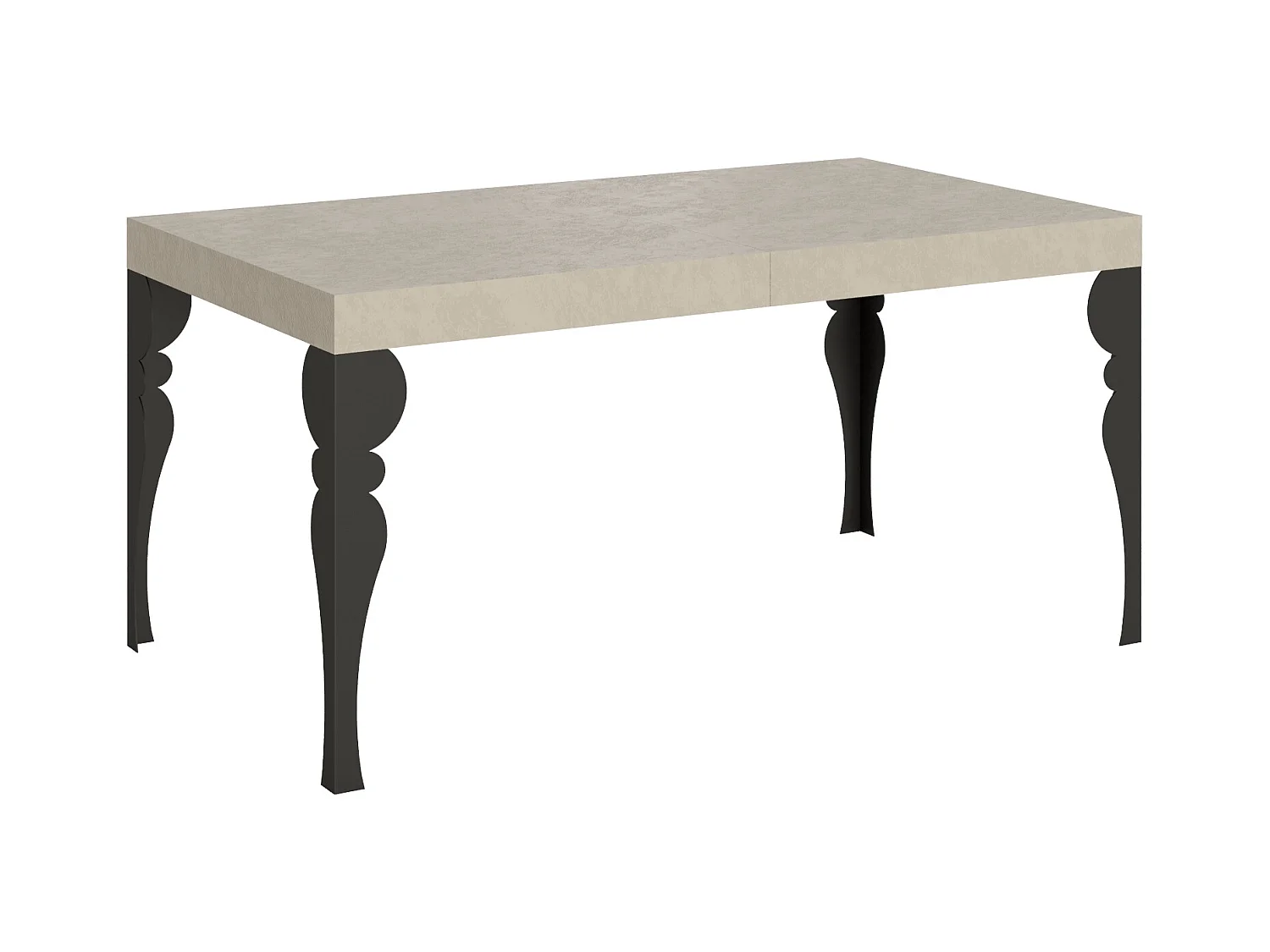 Paxon Premium Cashmere Uitschuifbare Tafel 160/420x90 cm met Antraciet Poten