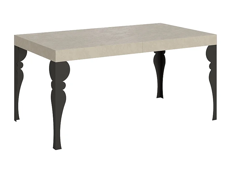 Paxon Premium Cashmere Uitschuifbare Tafel 160/420x90 cm met Antraciet Poten