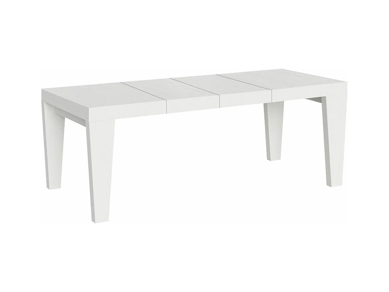 Uitschuifbare tafel 160/420x90 cm Spimbo Premium wit essen