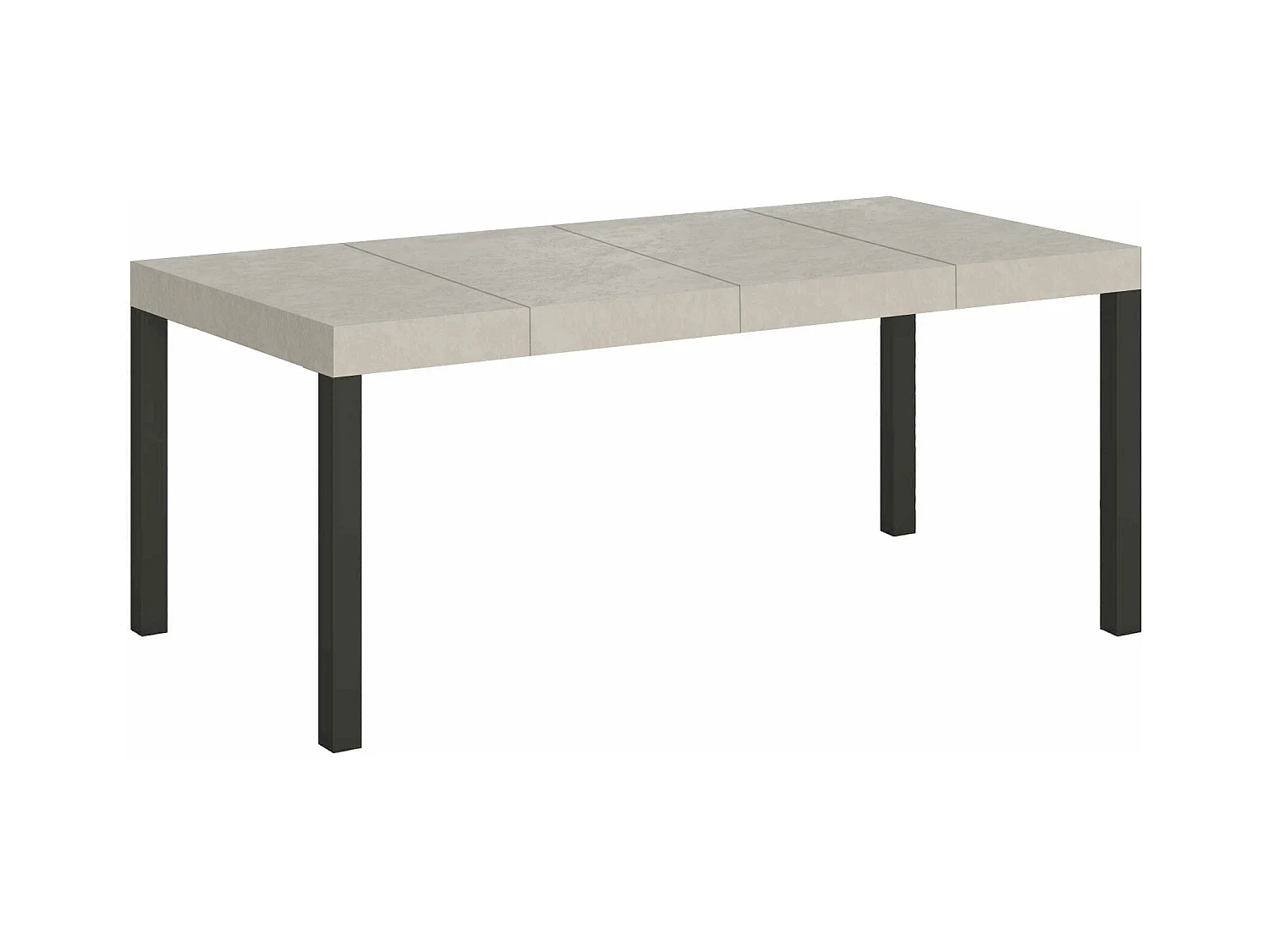 Uitschuifbare tafel 90/246x90 cm Everyday Premium kasjmier antraciet poten
