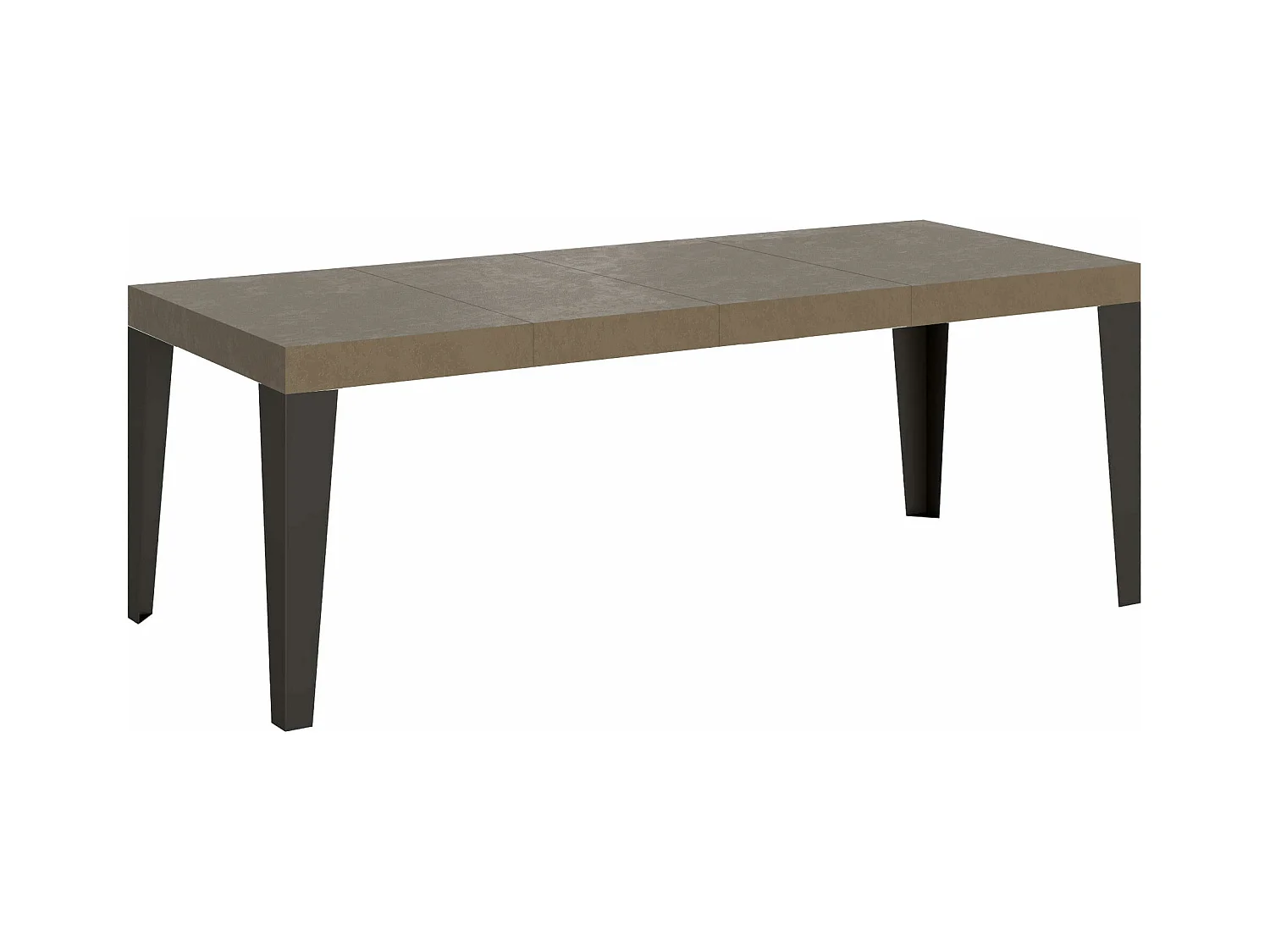 Uitschuifbare tafel 90/246x90 cm Flame Premium duifgrijs met antraciet poten