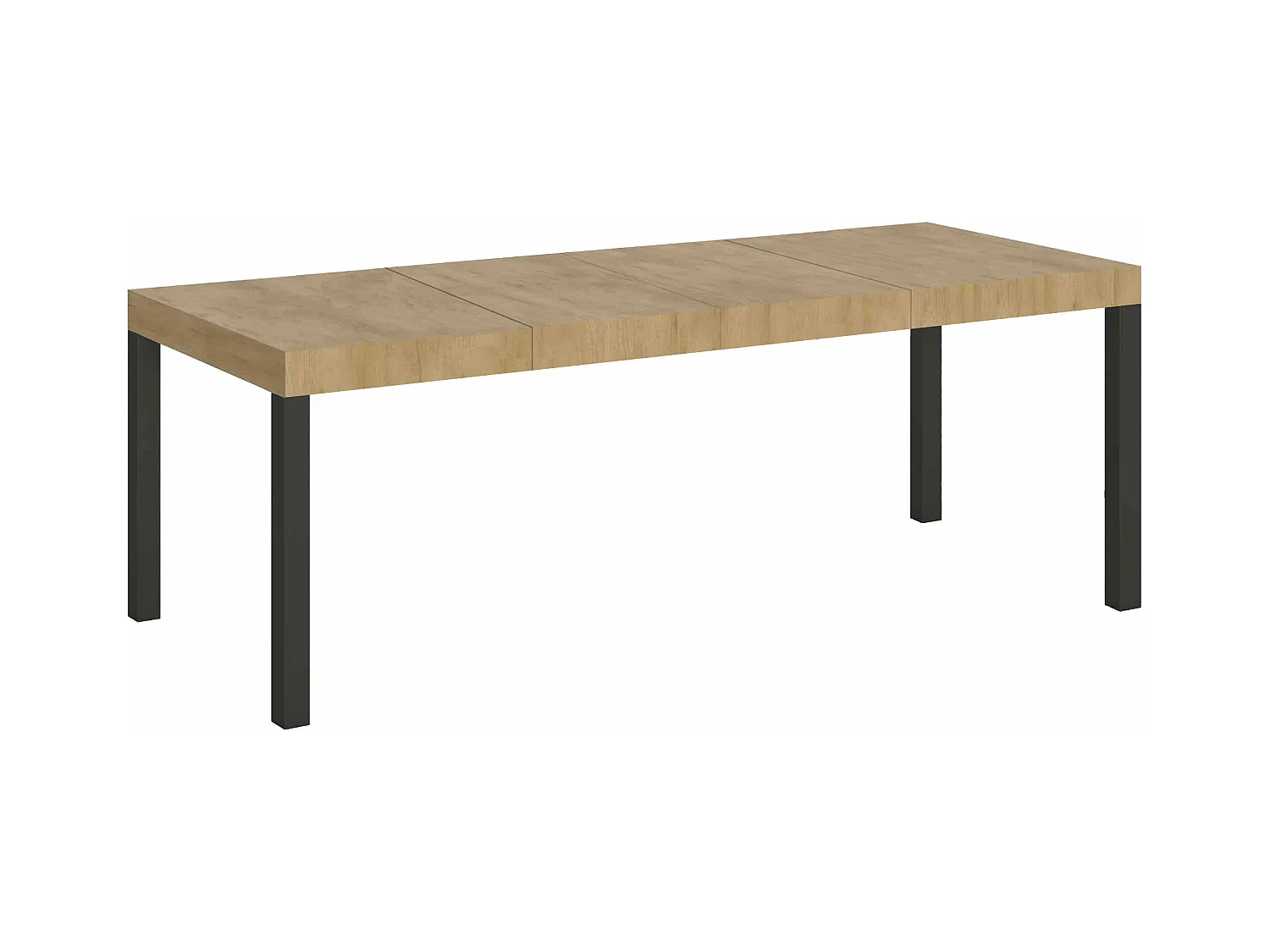 Table extensible 90x160/420 cm Everyday Premium Chêne Nature cadre Anthracite