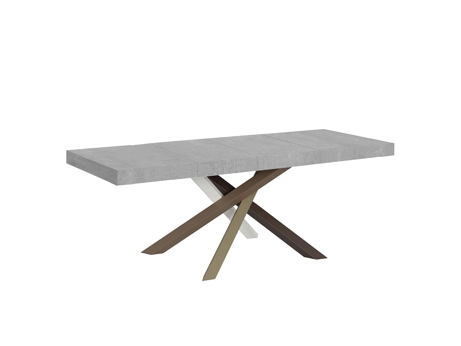 Extendable table 160/420x90 cm Volantis Premium cement multicolored legs 4/C
