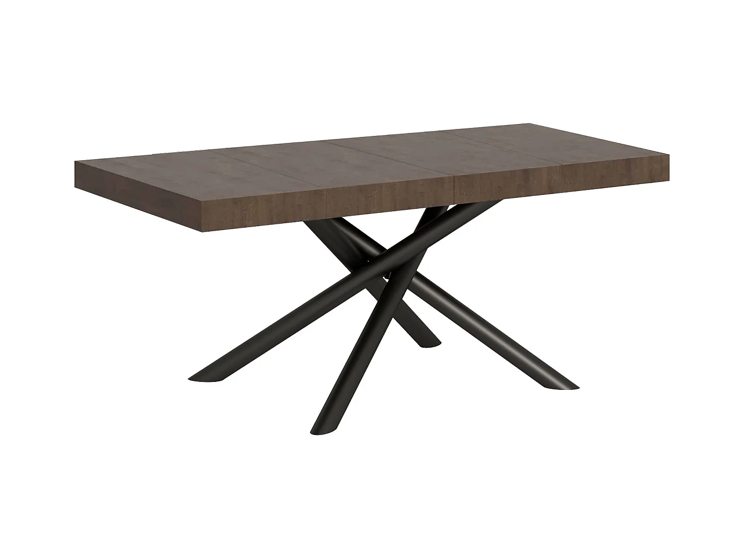 Mesa extensible 90x130/390 cm Famas Premium Nogal estructura Antracita