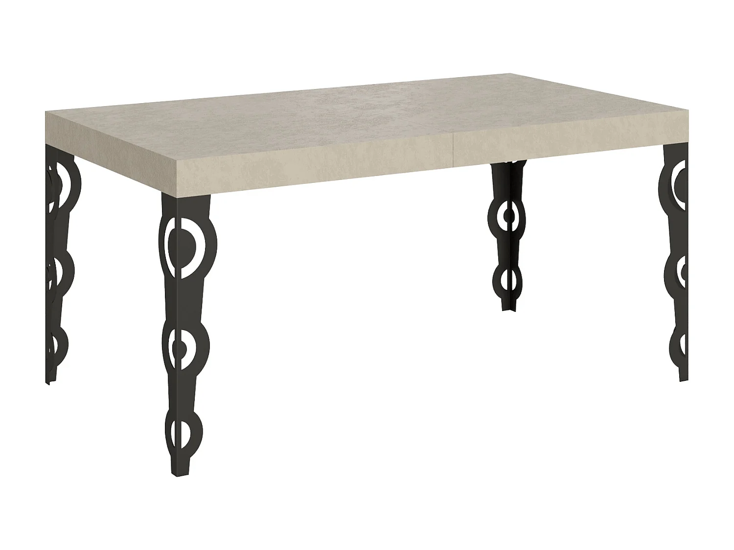 Karamay Premium Cashmere Udtræksbord 160/420x90 cm med Antracitben