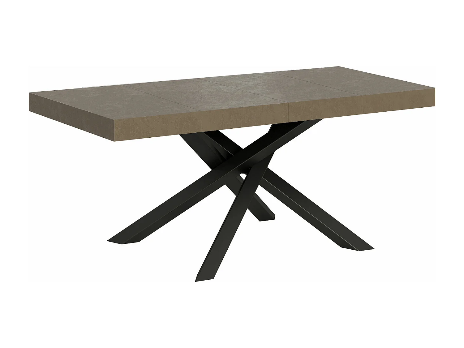 Mesa extensible 90x140/244 cm Volantis Premium gris paloma patas antracita