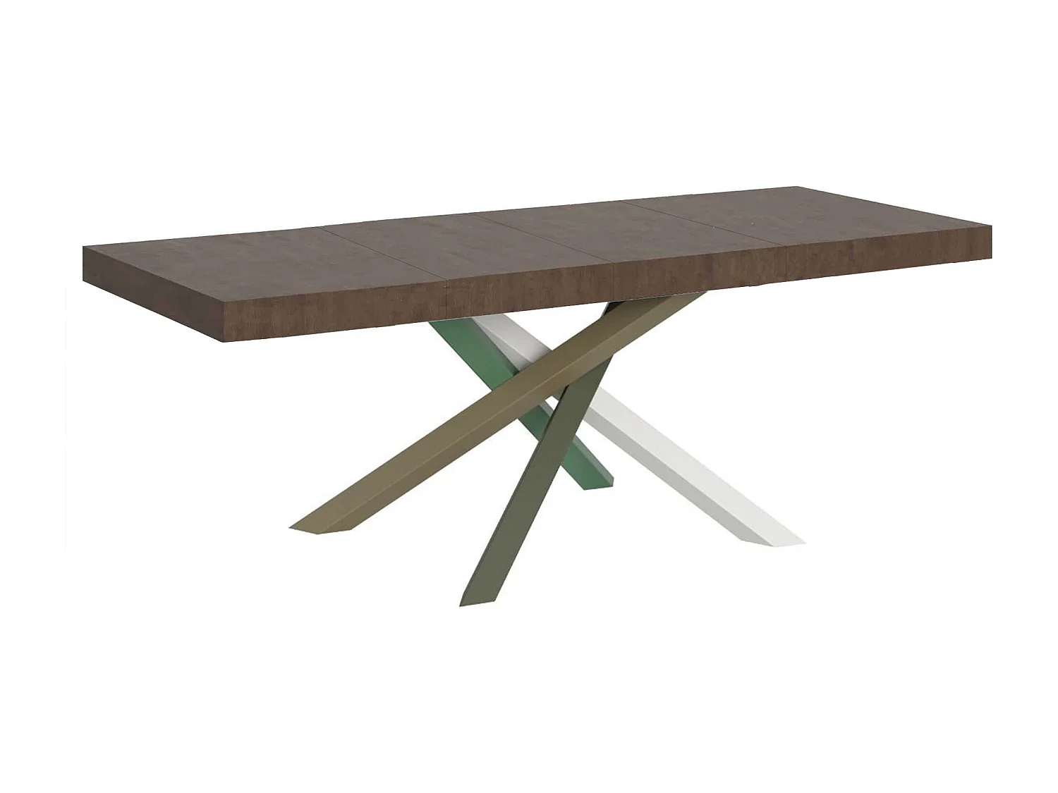 Udtræksbord 180/440x90 cm Volantis Premium valnød flerfarvede ben 4/A