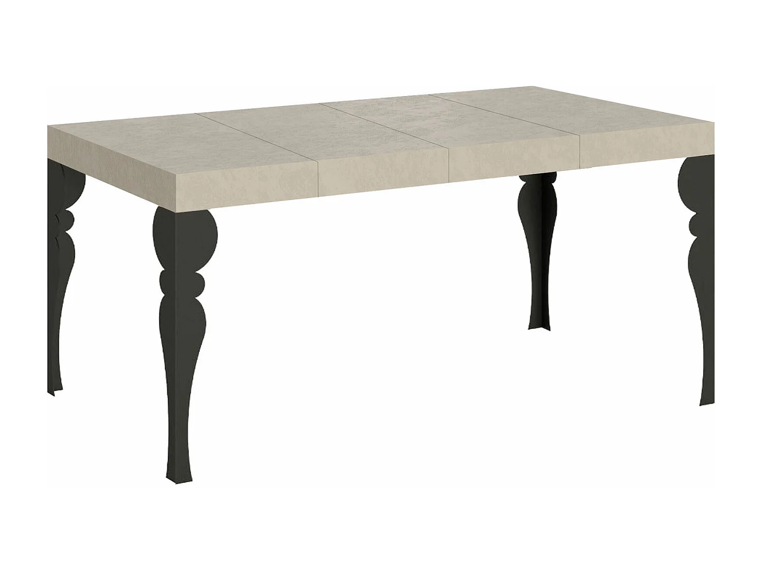 Paxon Premium Cashmere Uitschuifbare Tafel 140/244x90 cm met Antraciet Poten