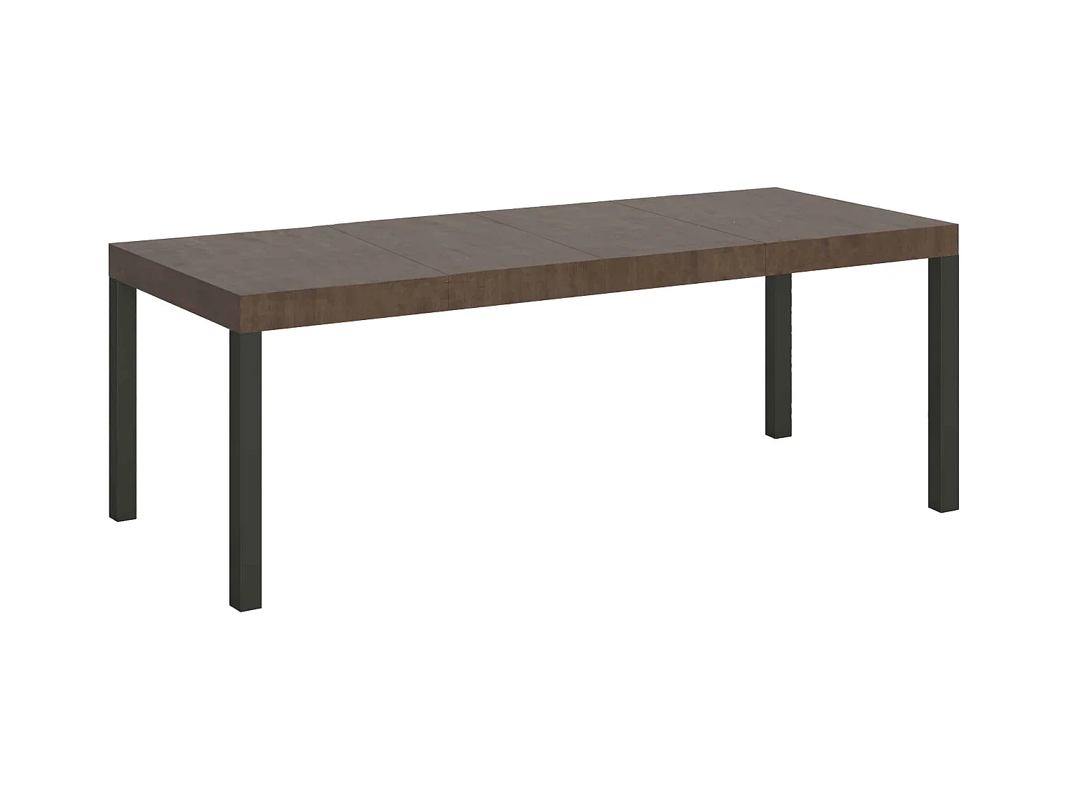 Table extensible 90x160/420 cm Everyday Premium Noyer cadre Anthracite