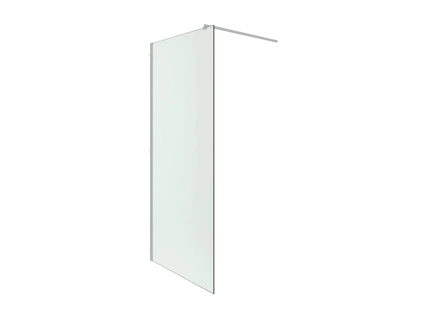 Parete walk-in 80 cm con vetro trasparente 8mm H 200 cm anticalcare reversibile con barra stabilizzatrice regolabile