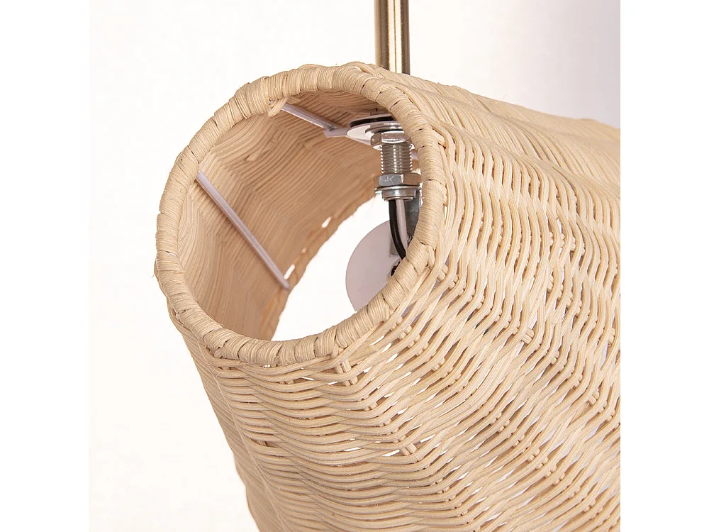 Applique murale interieur, lampe rotin d19cm x h24cm