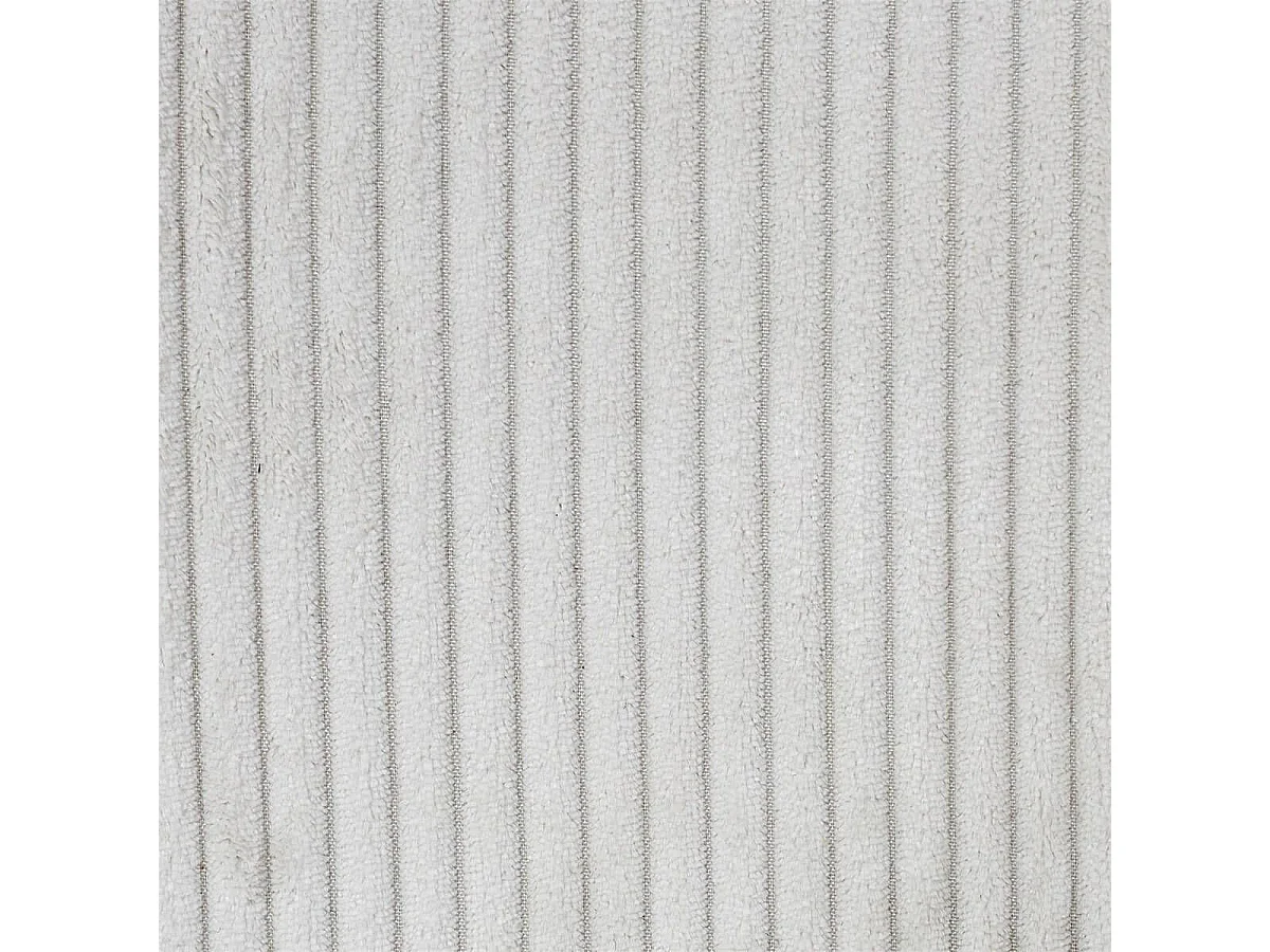 AMORY - Lot de 2 fauteuils de table en velours côtelé coloris crème