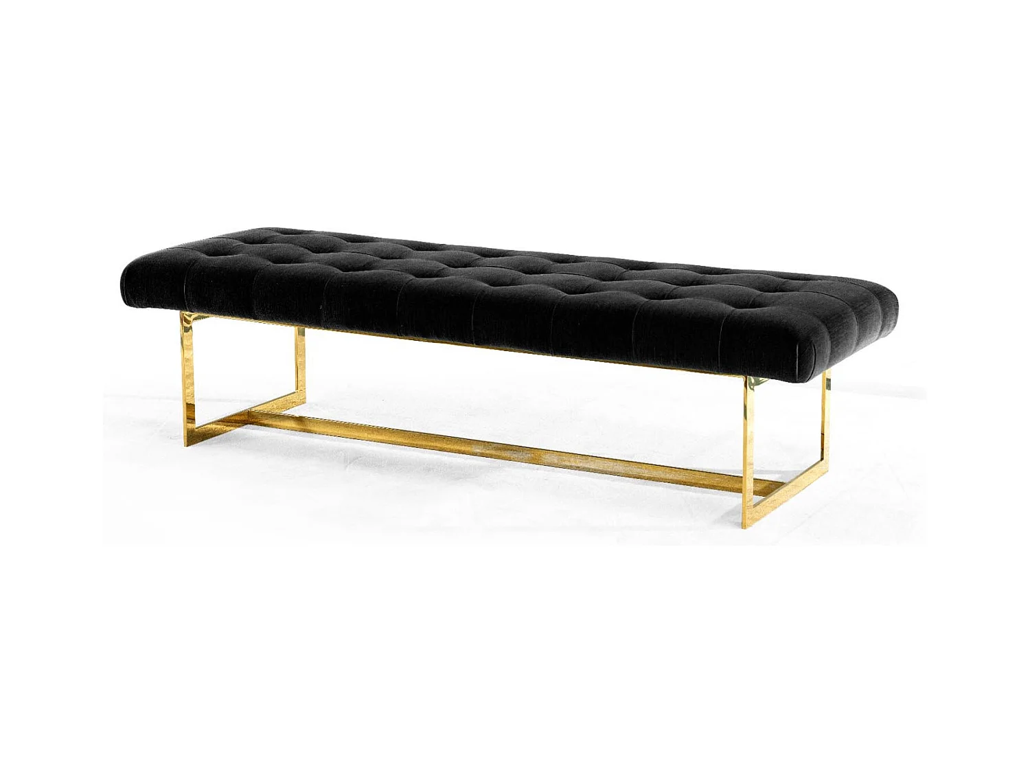 Banc en velours LILYA - Noir