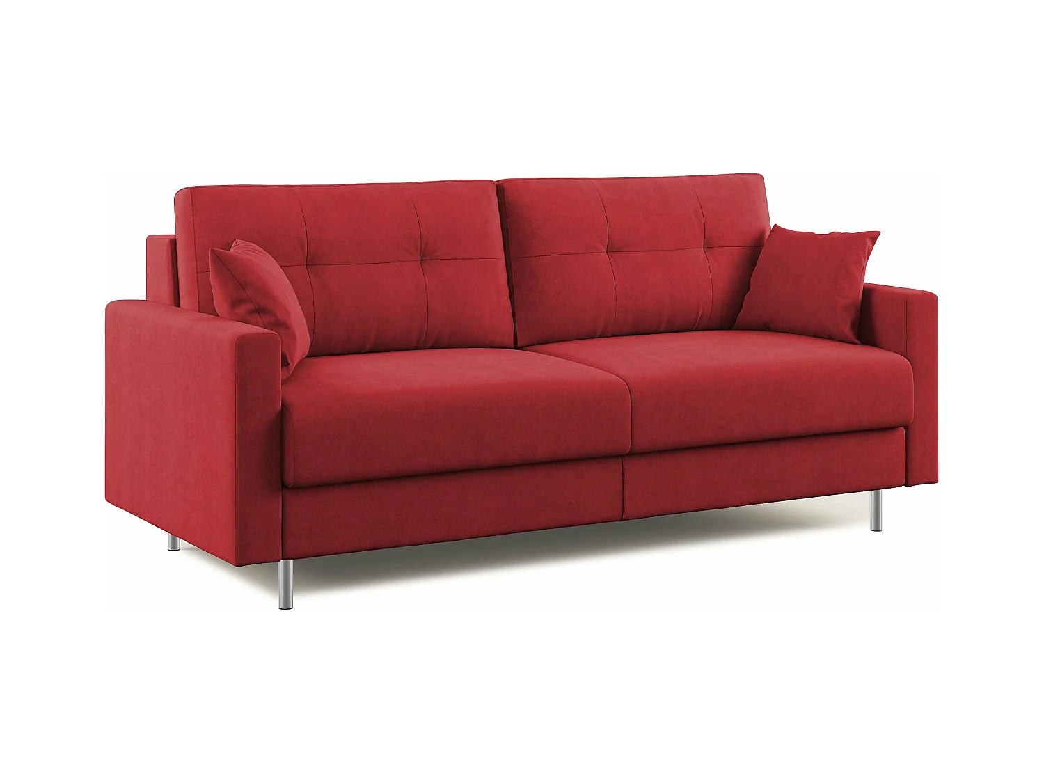 Megan Canapé convertible en microfibre détachable T11 208 cm (mat. 160x197) rouge