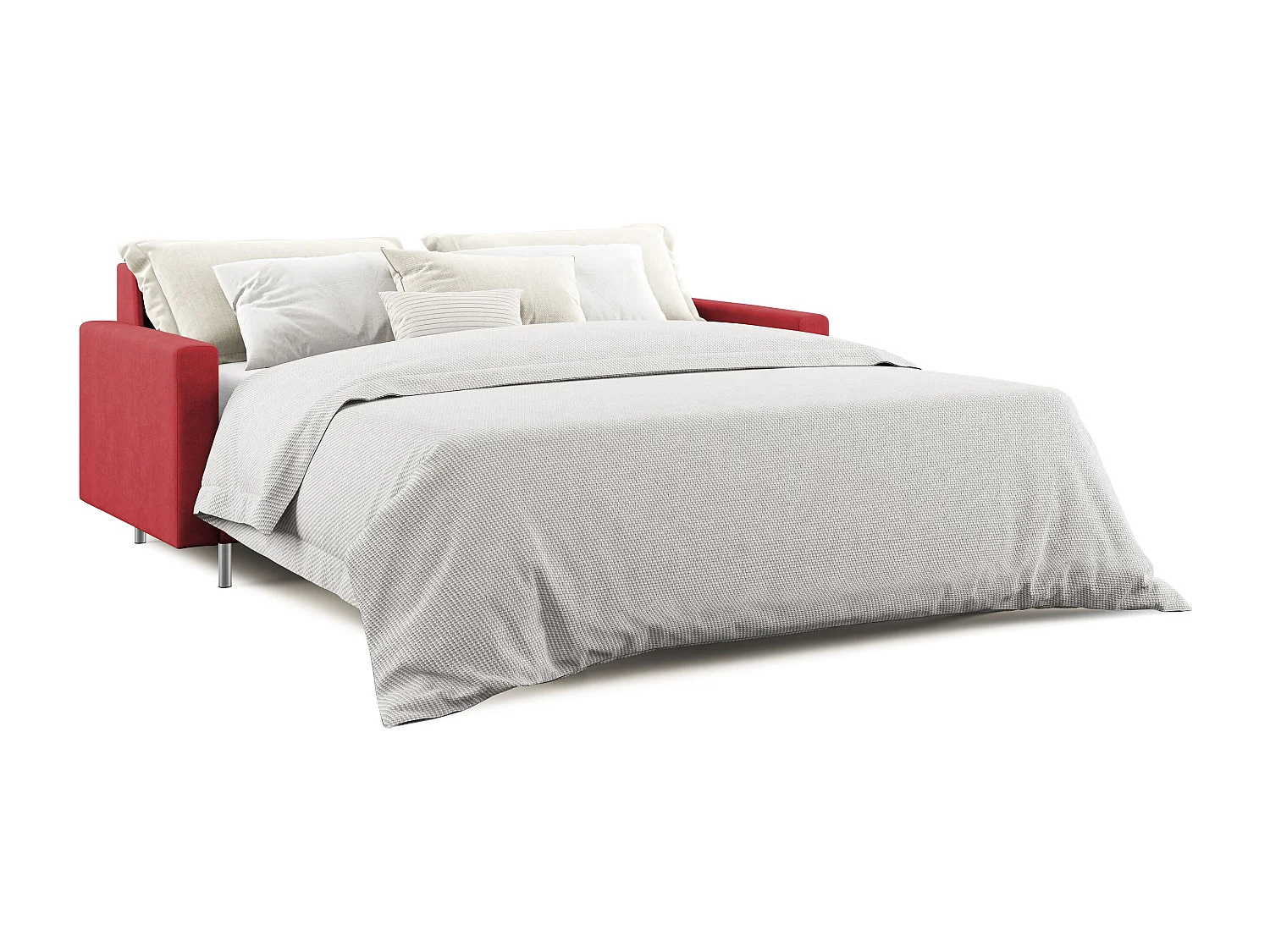 Megan Sofá convertible en microfibra extraíble 208 cm (mat. 160x197) Rojo