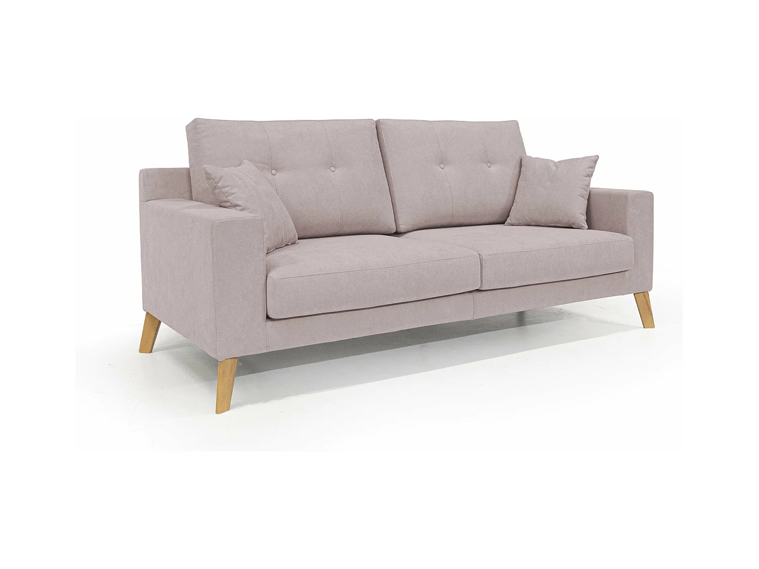 Danish Canapé moderne en tissu doux imperméable T02 166 cm rose