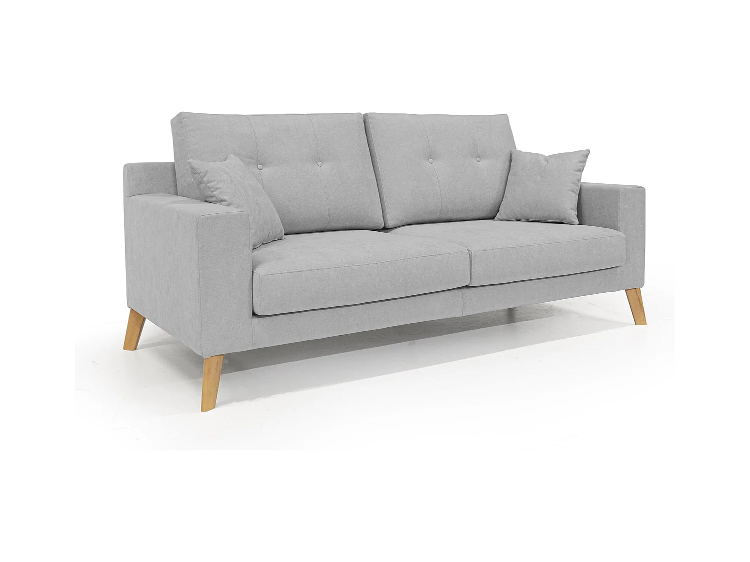 Danish Canapé moderne en tissu doux imperméable T02 166 cm gris clair