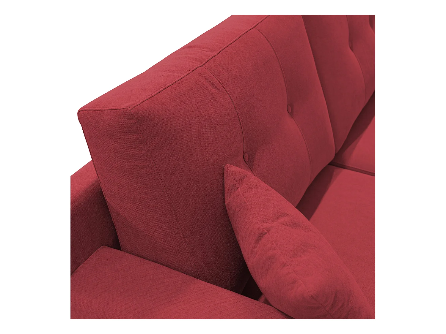 Danish Canapé moderne en tissu doux imperméable T02 206 cm rouge