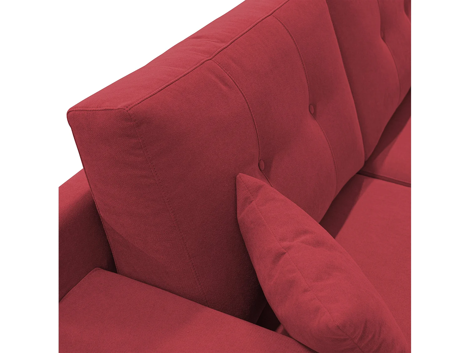 Danish Sofá moderno de tela suave e impermeable 206 cm Rojo