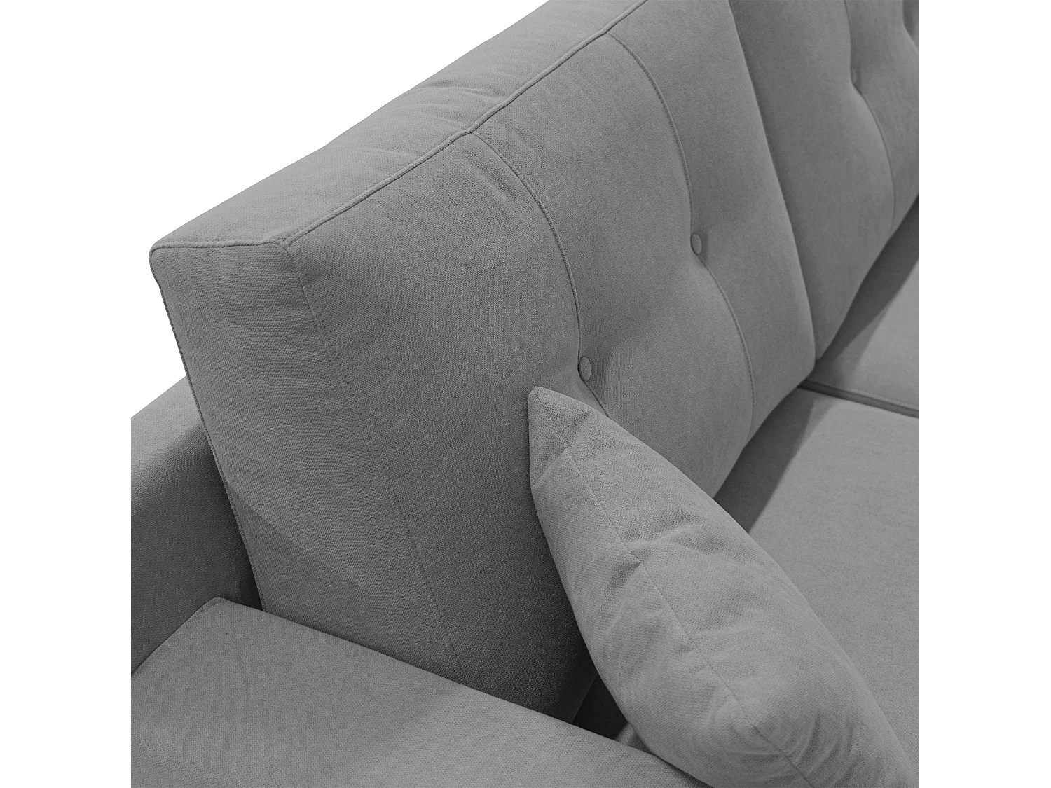 Danish Sofá moderno de tela suave e impermeable 146 cm Gris