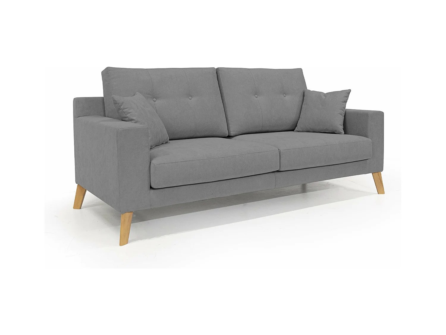 Danish Canapé moderne en tissu doux imperméable T02 146 cm gris