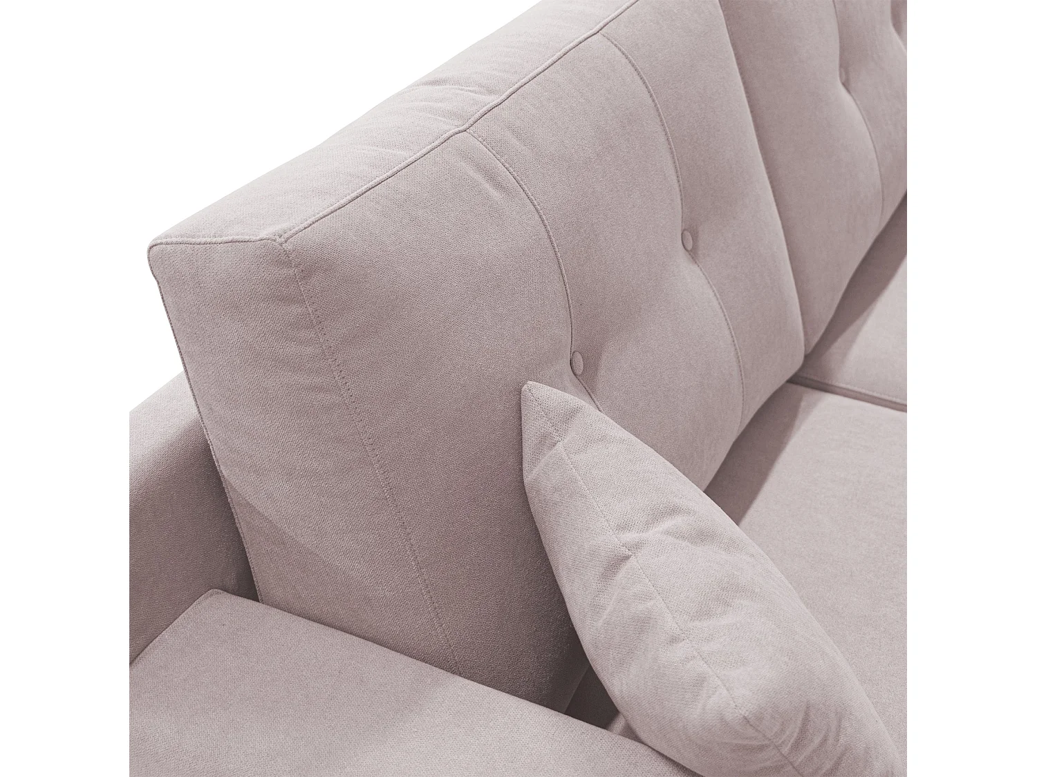 Danish modernes Sofa aus weichem, wasserfestem Stoff T02 146 cm rosa