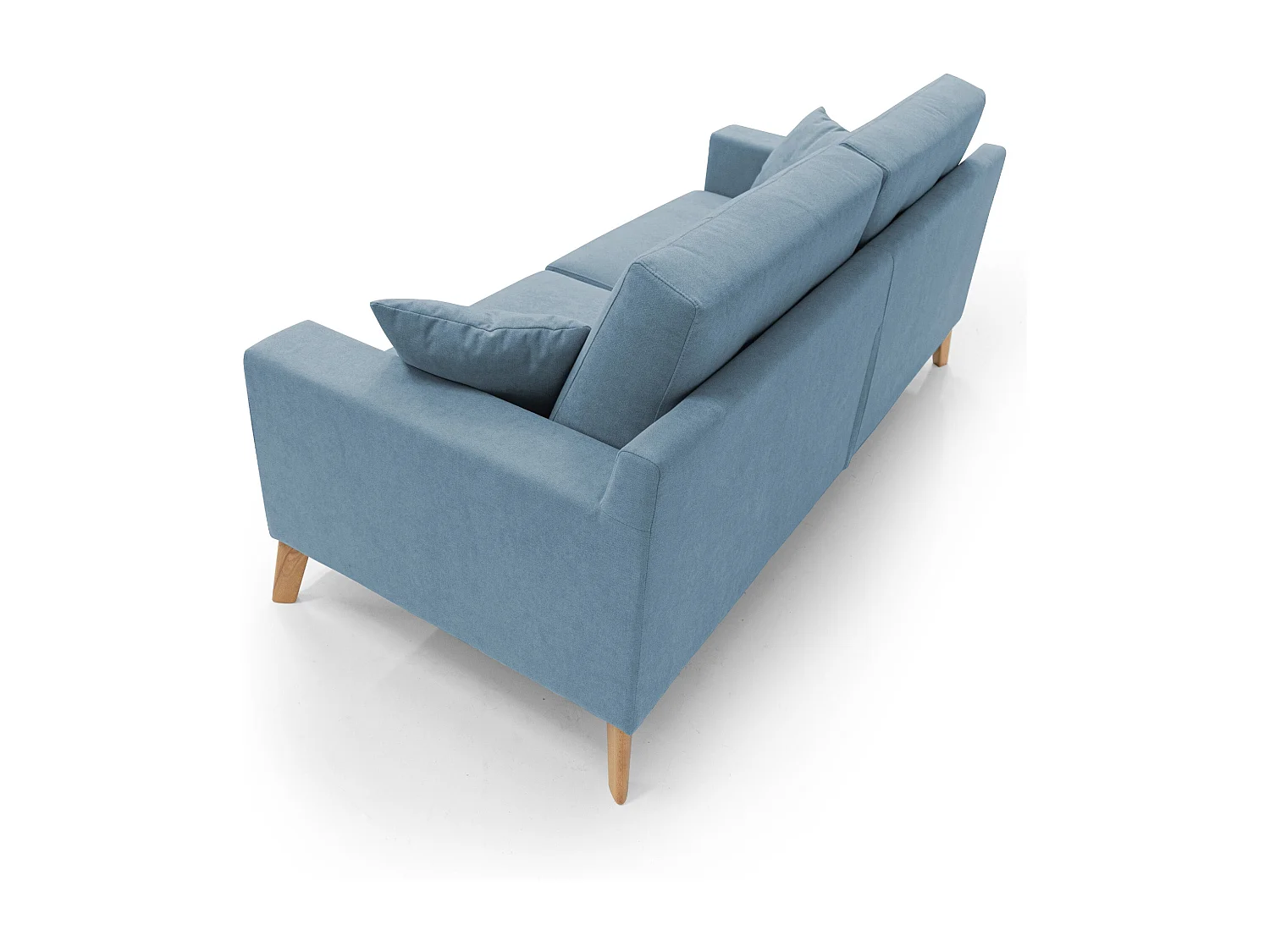 Danish Sofá moderno de tela suave e impermeable 206 cm Azul Claro