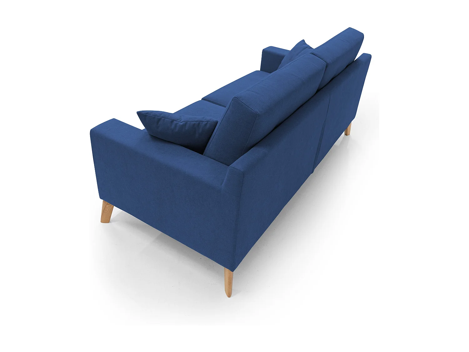 Danish modernes Sofa aus weichem, wasserfestem Stoff T02 206 cm blau