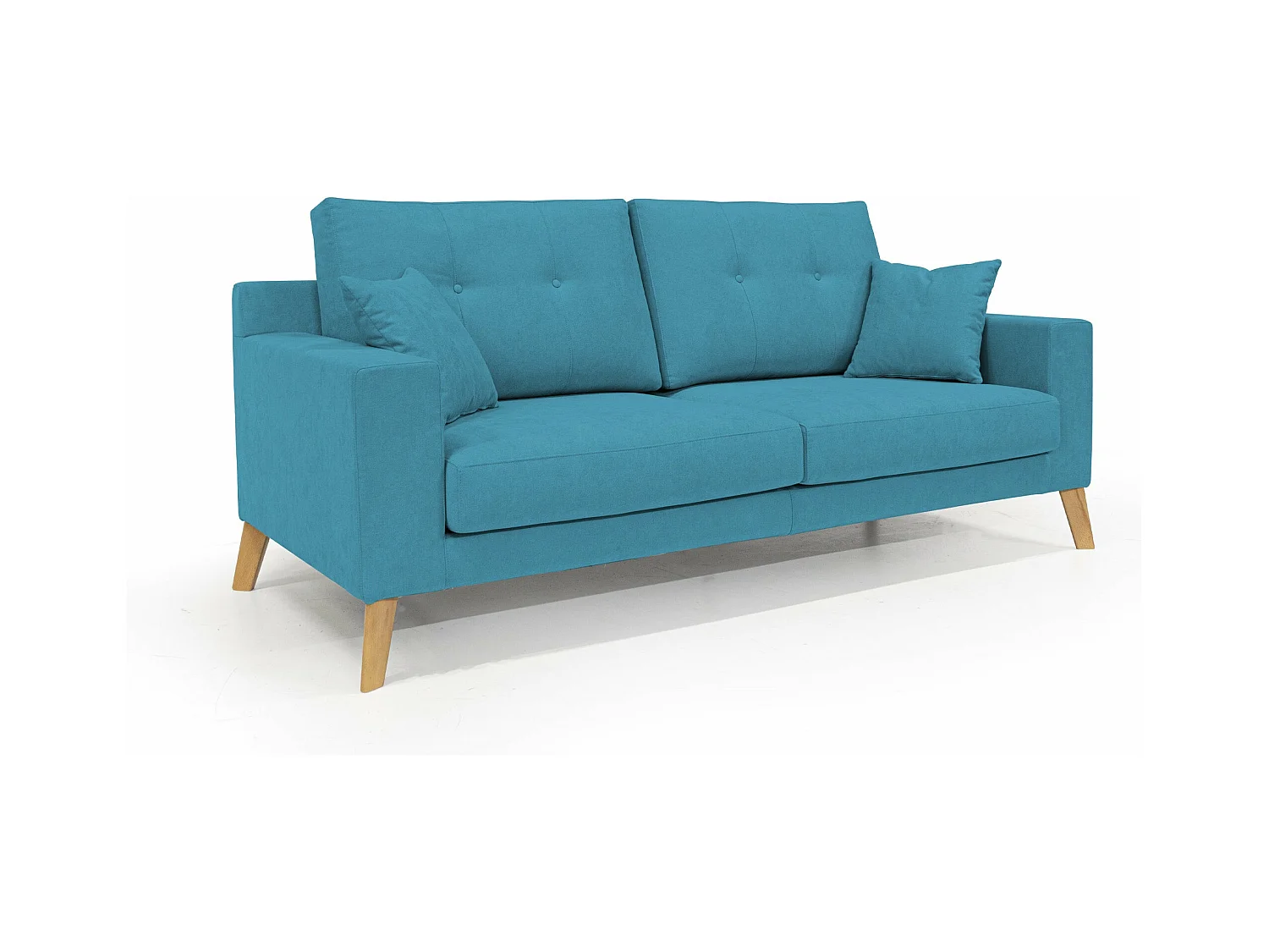 Danish Canapé moderne en tissu doux imperméable T02 166 cm bleu ciel