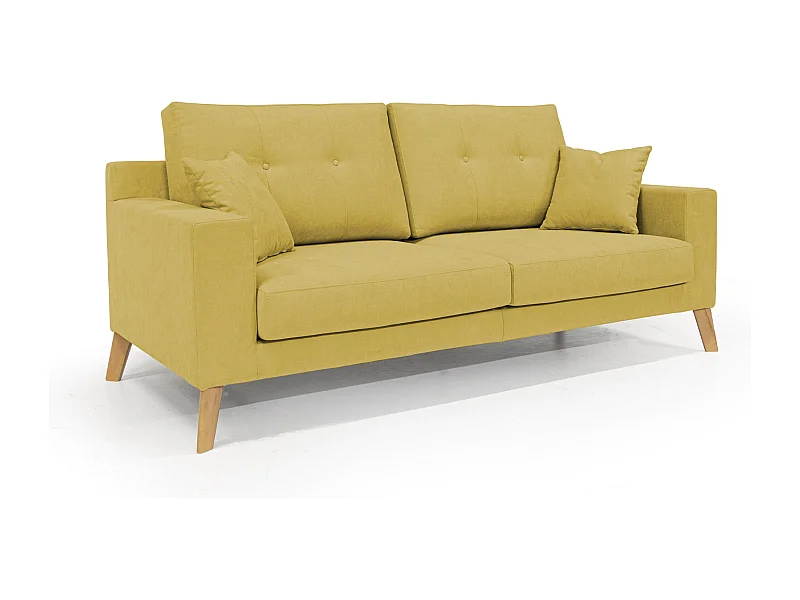 Danish Divano moderno in tessuto morbido impermeabile T02 206 cm giallo