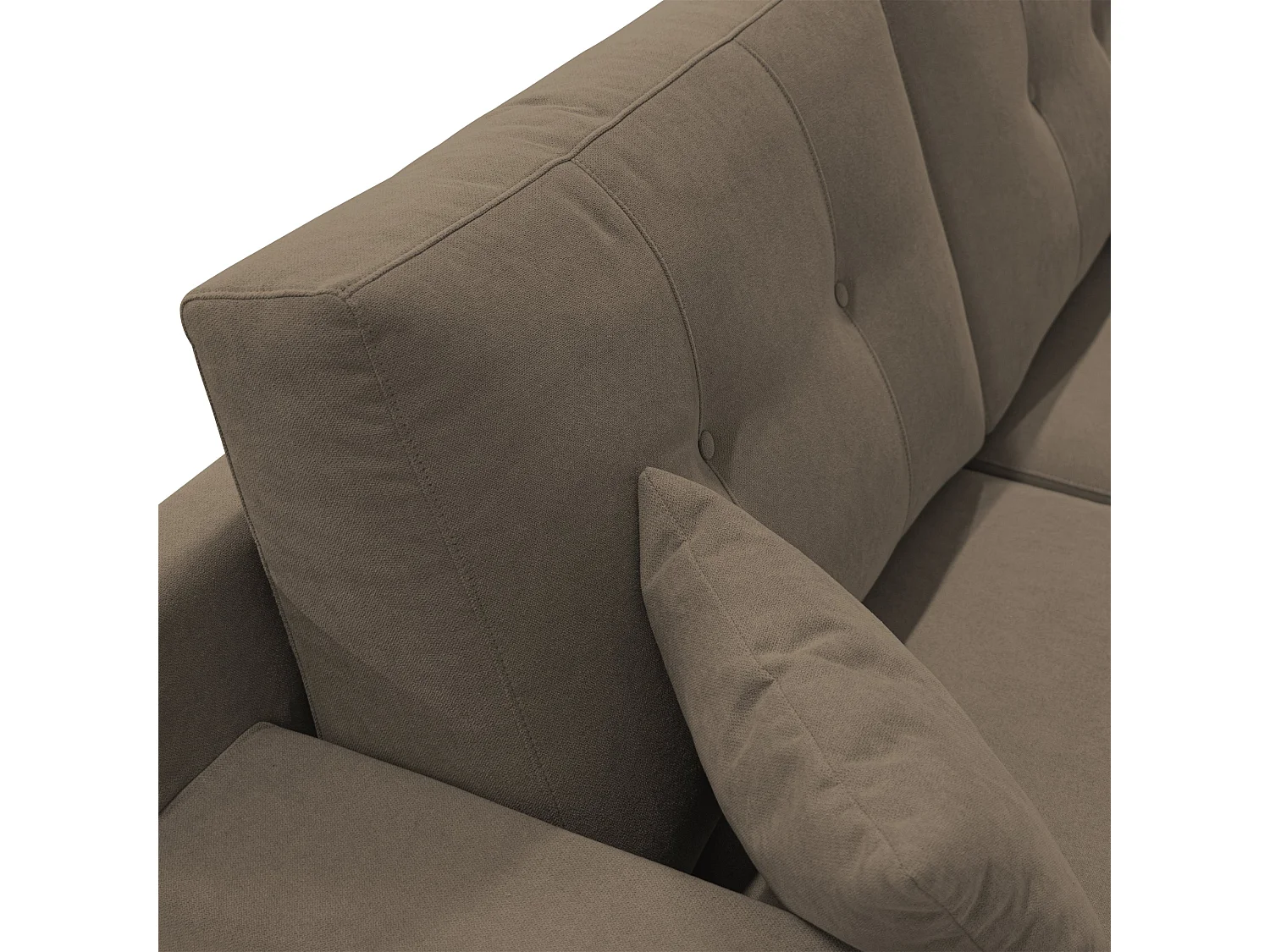 Danish Canapé moderne en tissu doux imperméable T02 206 cm brun