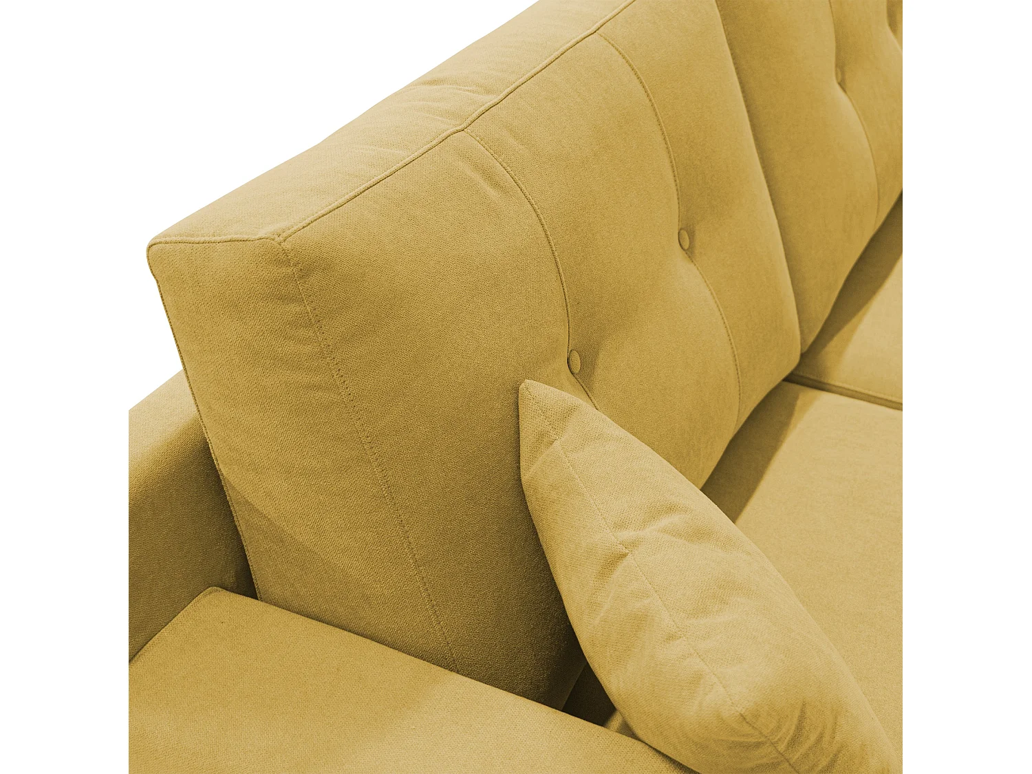 Danish Canapé moderne en tissu doux imperméable T02 146 cm jaune