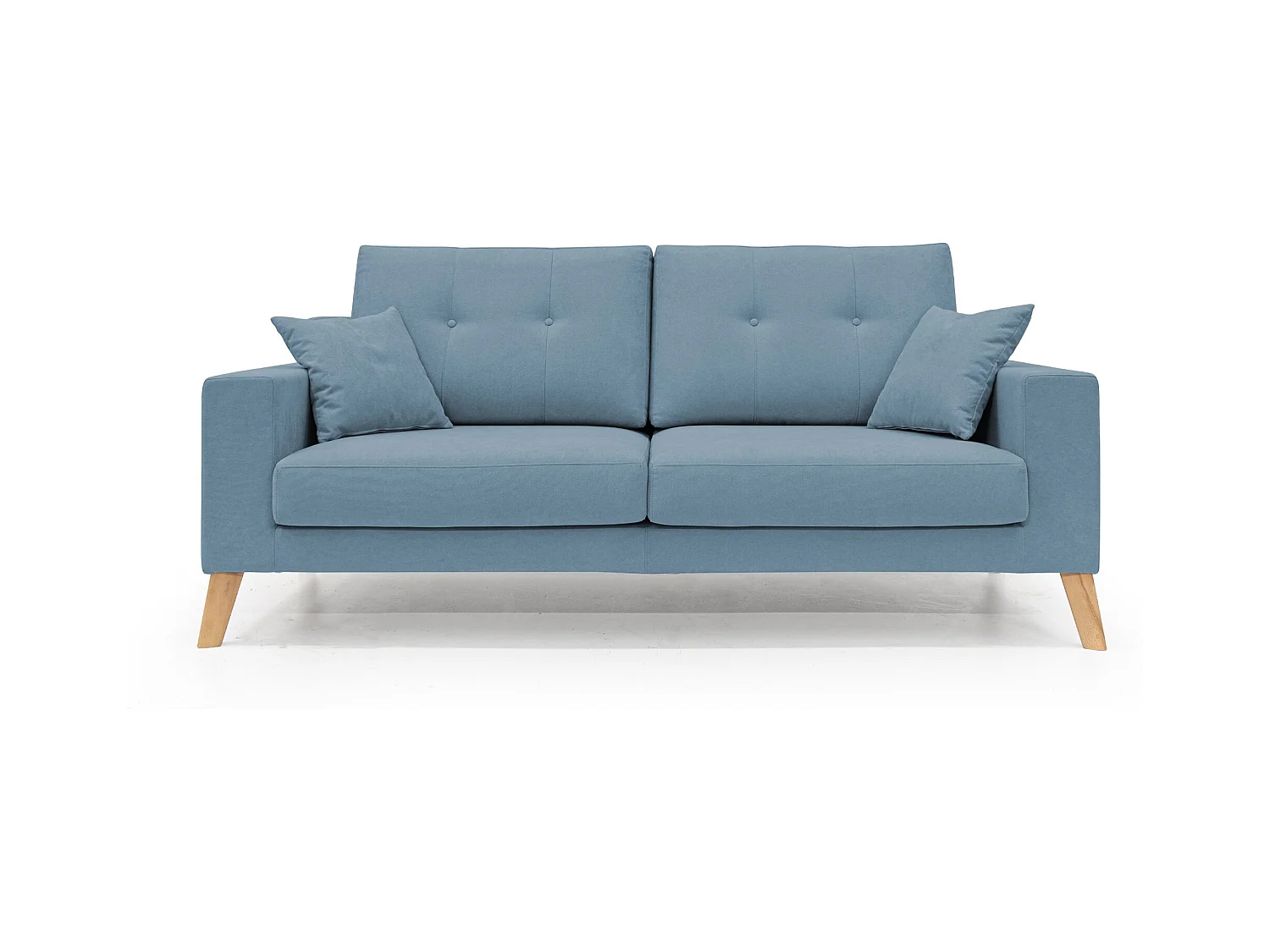 Danish Canapé moderne en tissu doux imperméable T02 186 cm bleu pastel