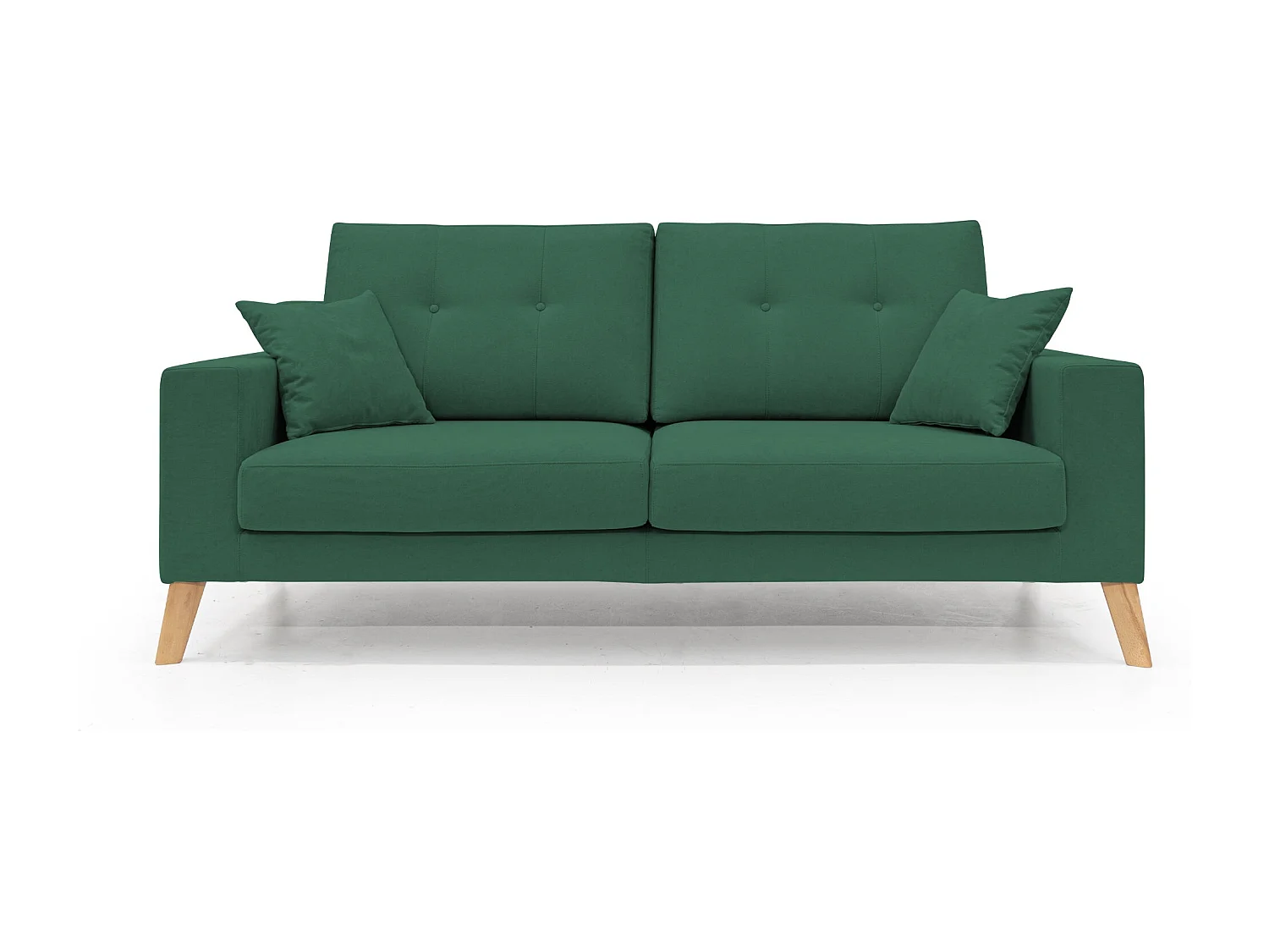 Danish modernes Sofa aus weichem, wasserfestem Stoff T02 186 cm grün