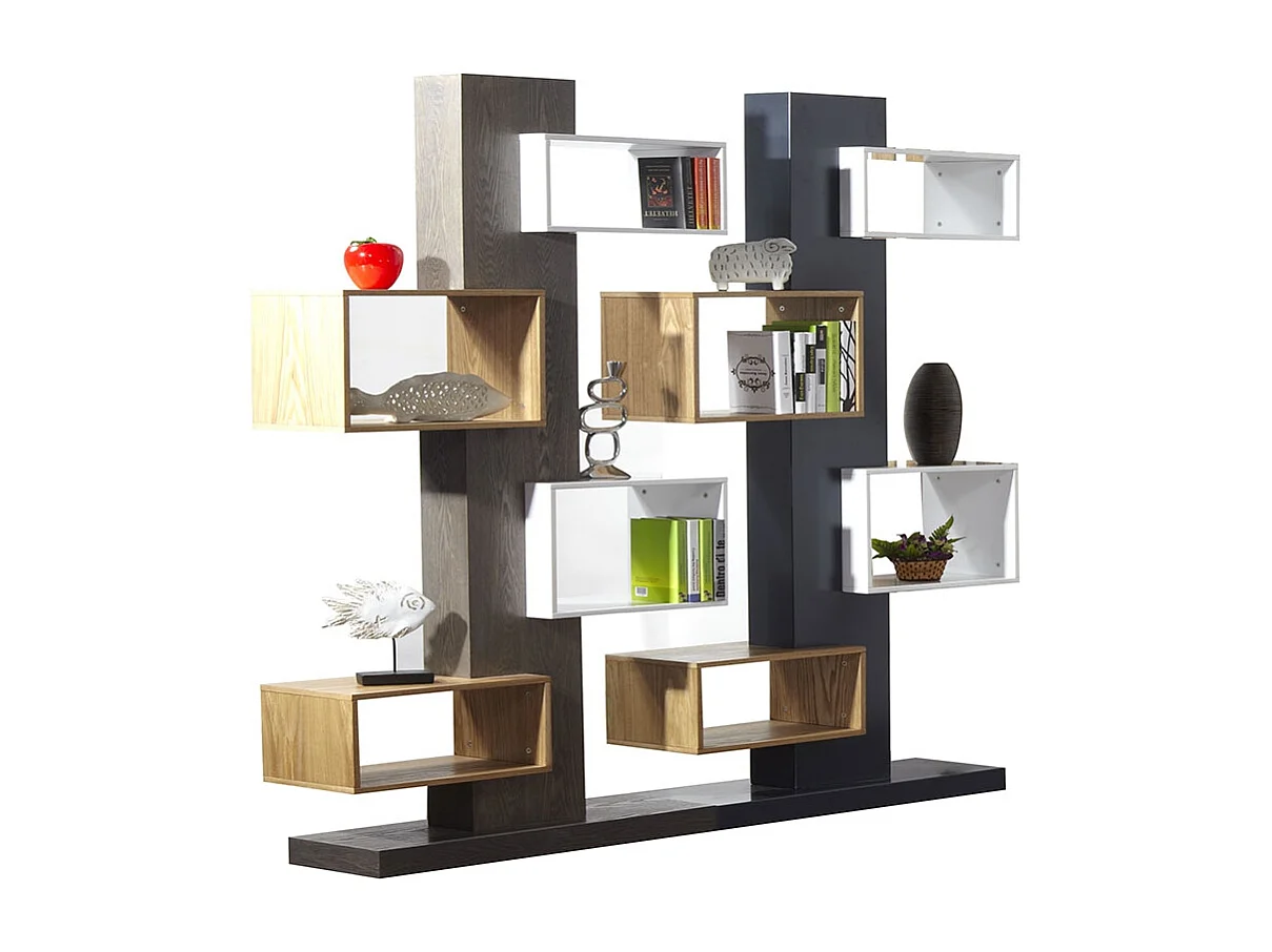 Étagère bois LIO - Noyer Bois foncé