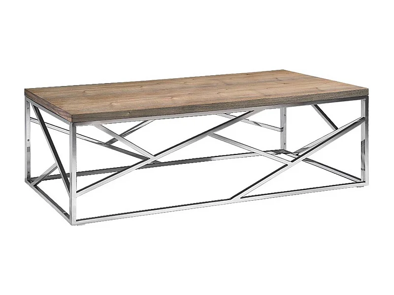 Table basse bois et acier SOAN - Frêne/Acier - Bois clair
