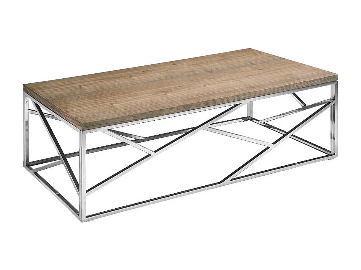 Table basse bois et acier SOAN - Frêne/Acier - Bois clair