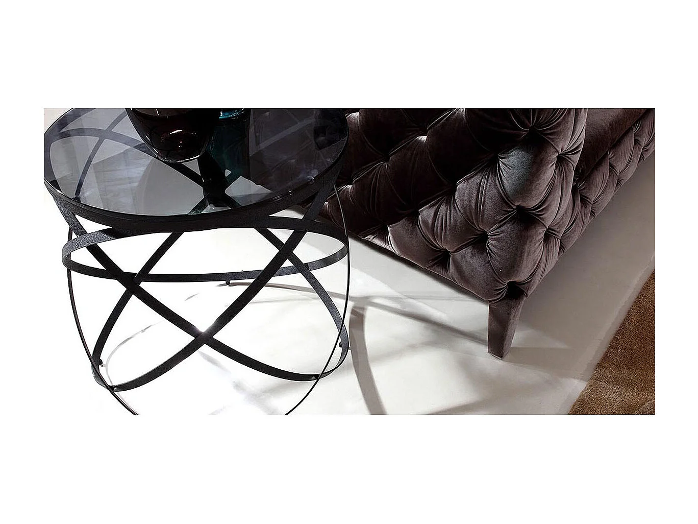 Table d'appoint verre IRIS - Gris - Gris