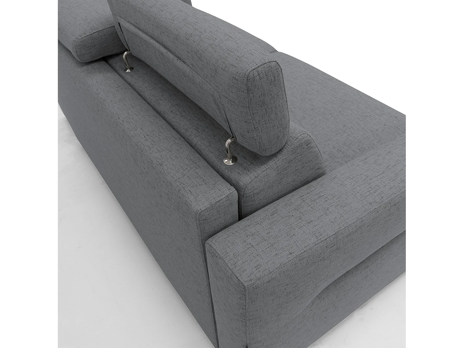 Avalon Sofá cama con colchón de 18 cm de altura en tejido impermeable 200 cm (140x197 cm) Gris